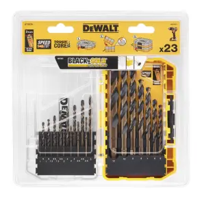 Набір свердел по металу DeWALT Black&Gold HSS-G, 23 шт, кейс Tough Case №6