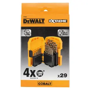 Набір свердел по металу "INDUSTRIAL COBALT" EXTREME DeWALT, d = 1-13 мм, 29 шт., кейс. №6