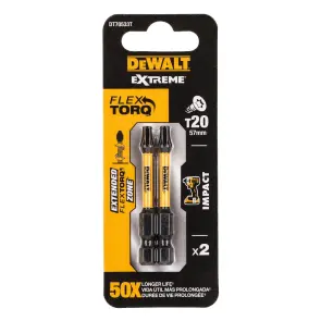 Набор бит DeWALT, ударные, IMPACT TORSION, IMPACT TORSION, Torx, Т20, L = 50 мм, 2 шт №2
