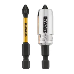 Набор бит и насадок DeWALT "IMPACT TORSION", ударные, Ph2, L = 50 мм, 2 шт + магнитный держатель шурупов №4