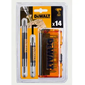 Набір біт DeWALT, Phillips, Pozidriv, Torx, Slotted, Ph1, Ph2, Ph3, Pz2 , Pz3, Sl6, T15, T20, T25, T30, L= 25 мм, 14 шт, блістер №3