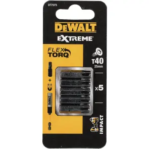 Набір біт DeWALT, ударні, IMPACT TORSION, Torx, Т40, L=25 мм, 5 шт №2