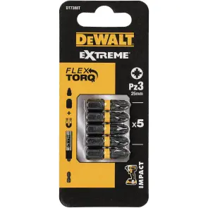 Набор бит DeWALT, ударные, IMPACT TORSION, Pozidriv, Pz3, L = 25 мм, 5 шт №2