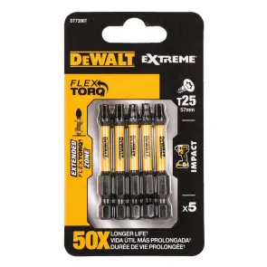 Набор бит DeWALT, ударные, IMPACT TORSION, Torx, Т25, L = 50 мм, 5 шт №2