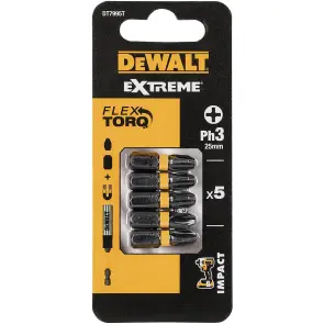 Набір біт DеWALT, ударні, IMPACT TORSION EXTREME, Ph3, L= 25 мм, 5 шт №2