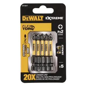 Набір біт DeWALT, ударні, IMPACT TORSION EXTREME, Pozidriv, Pz2, L=50 мм, 5 шт №3