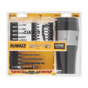 Набор бит и сверл DeWALT Phillips, Pozidriv, Torx, Pz2, Pz3, Ph2, T10, T15, T20, T25, T30, L = 25, 50 мм, 25 шт, термокружка, кейс ToughCase №6