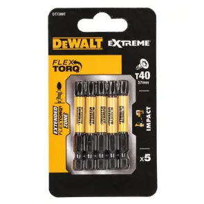 Набір біт DeWALT, ударні, IMPACT TORSION, Torx, Т40, L = 50 мм, 5 шт №3