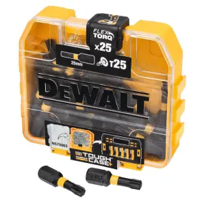 Набор бит DeWALT "EXTREME FLEXTORQ", Torx, T25, L = 25 мм, 25 шт, кейс системы TOUGH CASE №3
