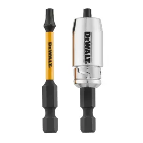 Набор бит и насадок DeWALT "IMPACT TORSION", ударные, T20, L = 57 мм, 2 шт + магнитный держатель шурупов №7