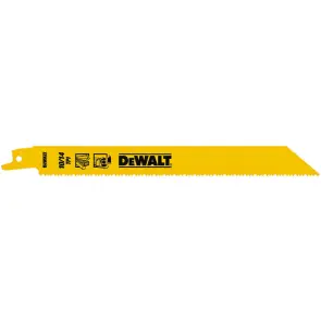 Полотно пильне DeWALT біметалічне універсальне, довжина 203 мм, крок зубів 10-14 TPI, для шабельних пил, упаковка 5 шт №4