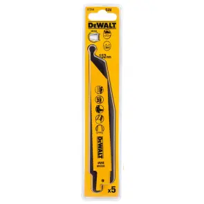 Полотно пильное DeWALT для Металла (листового Металла (<3 мм), труб и профилей), длина 152 мм, шаг зубьев 18 TPI, для сабельных пил, упаковка 5 шт №2