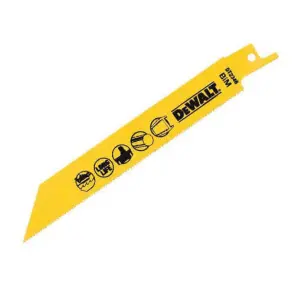 Полотно пильное DeWALT для Металла (листового Металла (<3 мм), труб и профилей), длина 152 мм, шаг зубьев 18 TPI, для сабельных пил, упаковка 5 шт №3