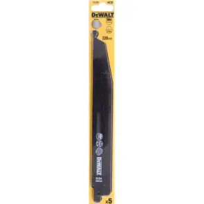 Полотно пильное DeWALT биМеталлическое по дереву и пластику, HCS, длина 228 мм, шаг зубьев 6 TPI, для сабельных пил, упаковка 5 шт №2