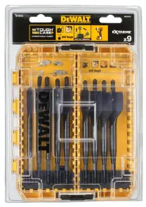 Набір перових свердл DeWALT по дереву, 9 шт, кейс Tough Case №4
