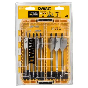Набір перових свердл DeWALT по дереву, 8 шт, кейс ToughCase №4
