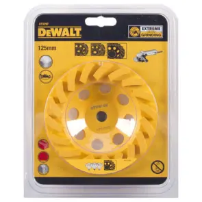 Чашка алмазна DeWALT" EXTREME Turbo", 125мм х М14, висота сегментів 8мм, швидка точна фінішна обробка бетонних поверхонь. №4