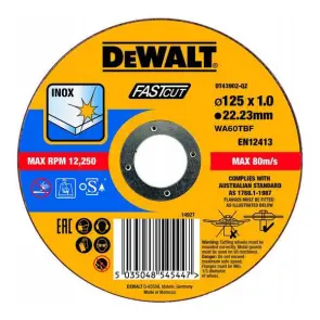 Круг відрізний DeWALT INOX FASTCUT, нержавіюча сталь/листовий метал, 125х1х22.23 мм №2