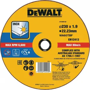 Круг відрізний DeWALT INOX, нержавіюча сталь/листовий метал, 230х1.9х22.23 мм №2