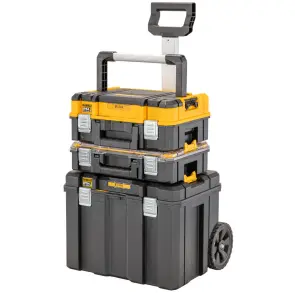 Комплект ящиков TSTAK 2.0 DeWALT, ящик + органайзер + ящик-тележка №3