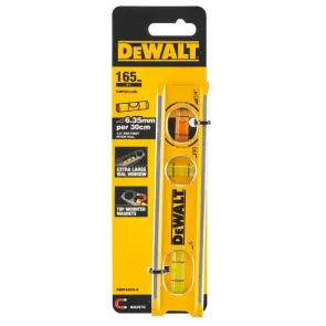 Уровень BILLET TORPEDO из алюминия длиной 165 мм с 3 капсулами и магнитами DeWALT DWHT42525-0 №4