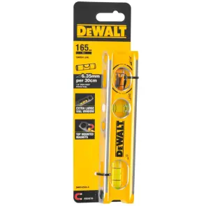 Уровень BILLET TORPEDO из алюминия длиной 165 мм с 3 капсулами и магнитами DeWALT DWHT42525-0 №5