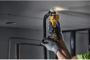 Фрезер акумуляторний для вирізання гіпсокартону DeWALT DCE555N №9