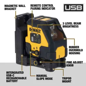 Уровень лазерный линейный DeWALT DCLE14201RB №10