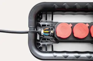 Держатель кабелей QBRICK SYSTEM CUSTOM CABLE WINDER WITH ELECTRICAL STRIP с розетками (кабель в комплект не входит) (333х197х92мм) №16