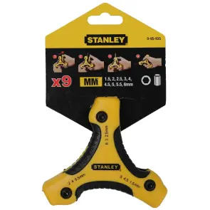 Набір ключів STANLEY шестігр. з ручкою 9шт: 1.5, 2, 2.5, 3, 4, 4.5, 5, 5.5, 6 мм №4
