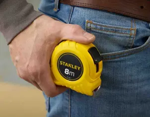Рулетка вимірювальна STANLEY "GLOBAL TAPE", 8мх25мм, в пластмасовому корпусі №6