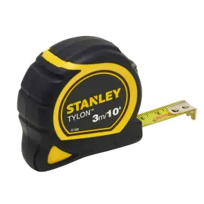 Рулетка вимірювальна STANLEY "OPP Tylon™", 3м/10"х12.7мм, пластиковий корпус з гумовими вставками, комбінована (метрична+дюймова шкала). №2