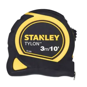 Рулетка вимірювальна STANLEY "OPP Tylon™", 3м/10"х12.7мм, пластиковий корпус з гумовими вставками, комбінована (метрична+дюймова шкала). №3