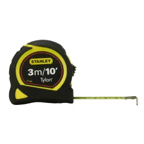 Рулетка вимірювальна STANLEY "OPP Tylon™", 3м/10"х12.7мм, пластиковий корпус з гумовими вставками, комбінована (метрична+дюймова шкала). №4