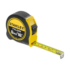 Рулетка измерительная STANLEY "OPP Tylon™", 5м/16" х 19мм, пластиковый корпус с резиновыми вставками, комбинированная (метрическая+дюймовая шкала). №2