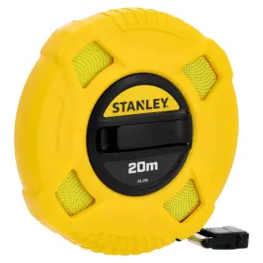 Рулетка вимірювальна STANLEY " FIBERGLASS" 20мх12, 7мм, в пластмасовому корпусі, 3-й кл. точність. №4