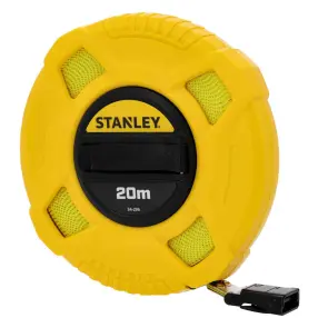 Рулетка вимірювальна STANLEY " FIBERGLASS" 20мх12, 7мм, в пластмасовому корпусі, 3-й кл. точність. №5