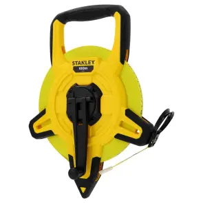 Рулетка измерительная STANLEY "PowerWinder Fiberglass", 100мx12.7мм, лента со стекловолокном, 2 классс точности. №3