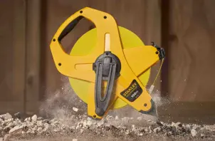 Рулетка измерительная STANLEY "PowerWinder Fiberglass", 100мx12.7мм, лента со стекловолокном, 2 классс точности. №9