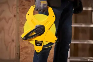 Рулетка измерительная STANLEY "PowerWinder Fiberglass", 100мx12.7мм, лента со стекловолокном, 2 классс точности. №11