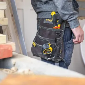 Сумка для інструменту STANLEY поясна з тримачем для молотка, 280х90х250 мм. №12