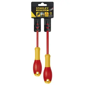 Набор отверток электричество STANLEY "FatMax VDE 1000v" с изолированным жалом, 2 штуки: Ph1х100 мм; Ph2х125 мм. №3