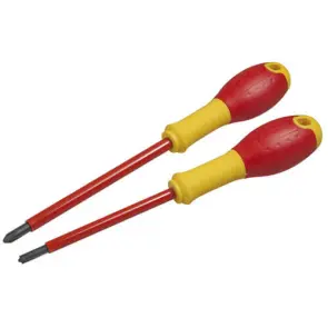 Набор отверток электричество STANLEY "FatMax VDE 1000v" с изолированным жалом, 2 штуки: Ph1х100 мм; Ph2х125 мм. №4