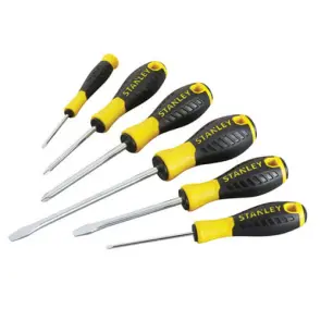 Набор отверток STANLEY "ESSENTIAL", 6 штук, PH0 x 50mm, PH1 x 75мм, PH2 x 100мм, Sl: 5.5 x 100 мм, 3 x 75мм, 6.5 x 150 мм. №2