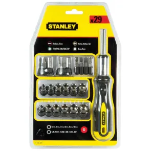 Викрутка - набір STANLEY з тріскачкою і насадками 29шт. №4
