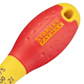 Отвертка электричество STANLEY "FatMax VDE 1000v" изолированная с жалом расширяющейся под шлиц SL3, 5х75мм №9