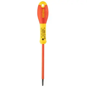 Отвертка электричество STANLEY "FatMax VDE 1000V" изолированная с жалом под прямой шлиц 4х100мм №2