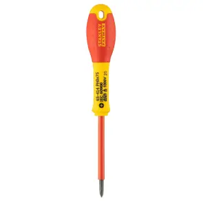 Викрутка електрика STANLEY "FatMax VDE 1000V" ізольована з жалом під шліц Ph0х75мм №2