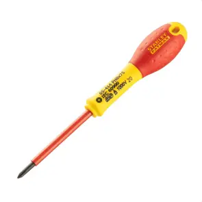 Викрутка електрика STANLEY "FatMax VDE 1000V" ізольована з жалом під шліц Ph0х75мм №4