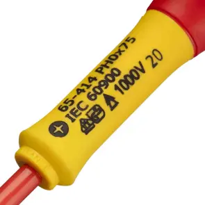 Викрутка електрика STANLEY "FatMax VDE 1000V" ізольована з жалом під шліц Ph0х75мм №7